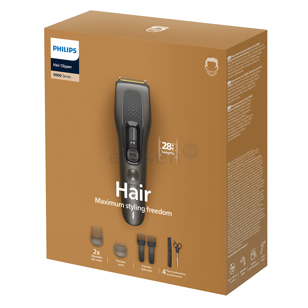 Philips, 0.5-28 mm, brown/grey - Hair clipper