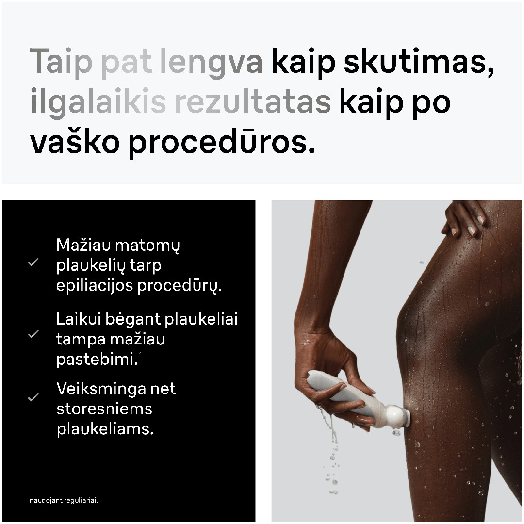 Braun Silk epil 9, Wet & Dry, baltas - Epiliatorius
