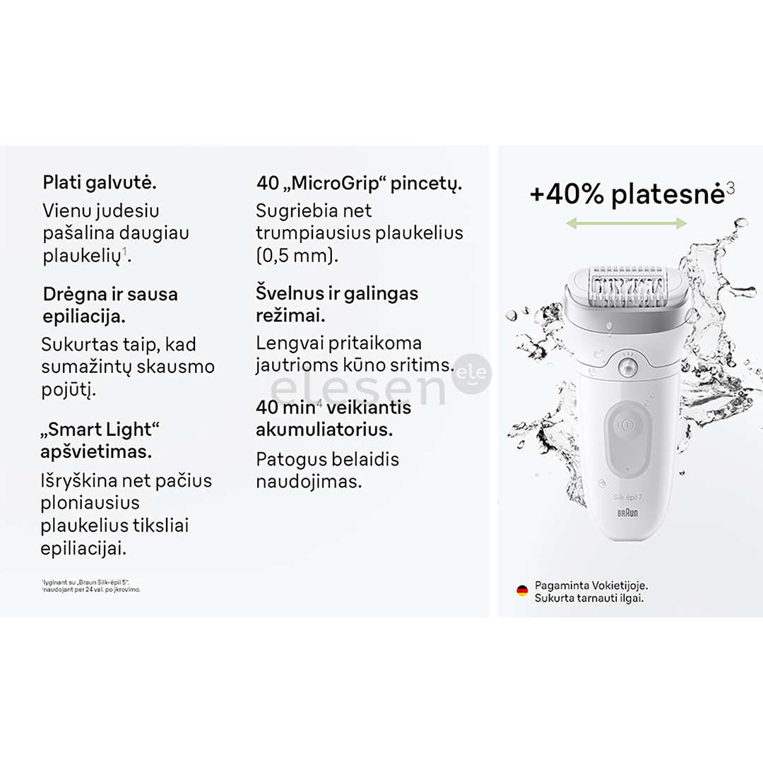 Braun Silk epil 7, baltas - Epiliatorius
