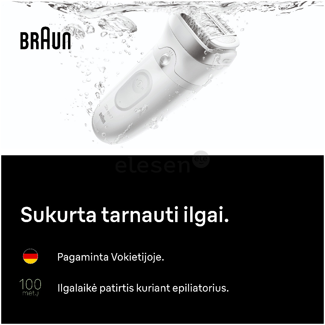 Braun Silk epil 7, baltas - Epiliatorius