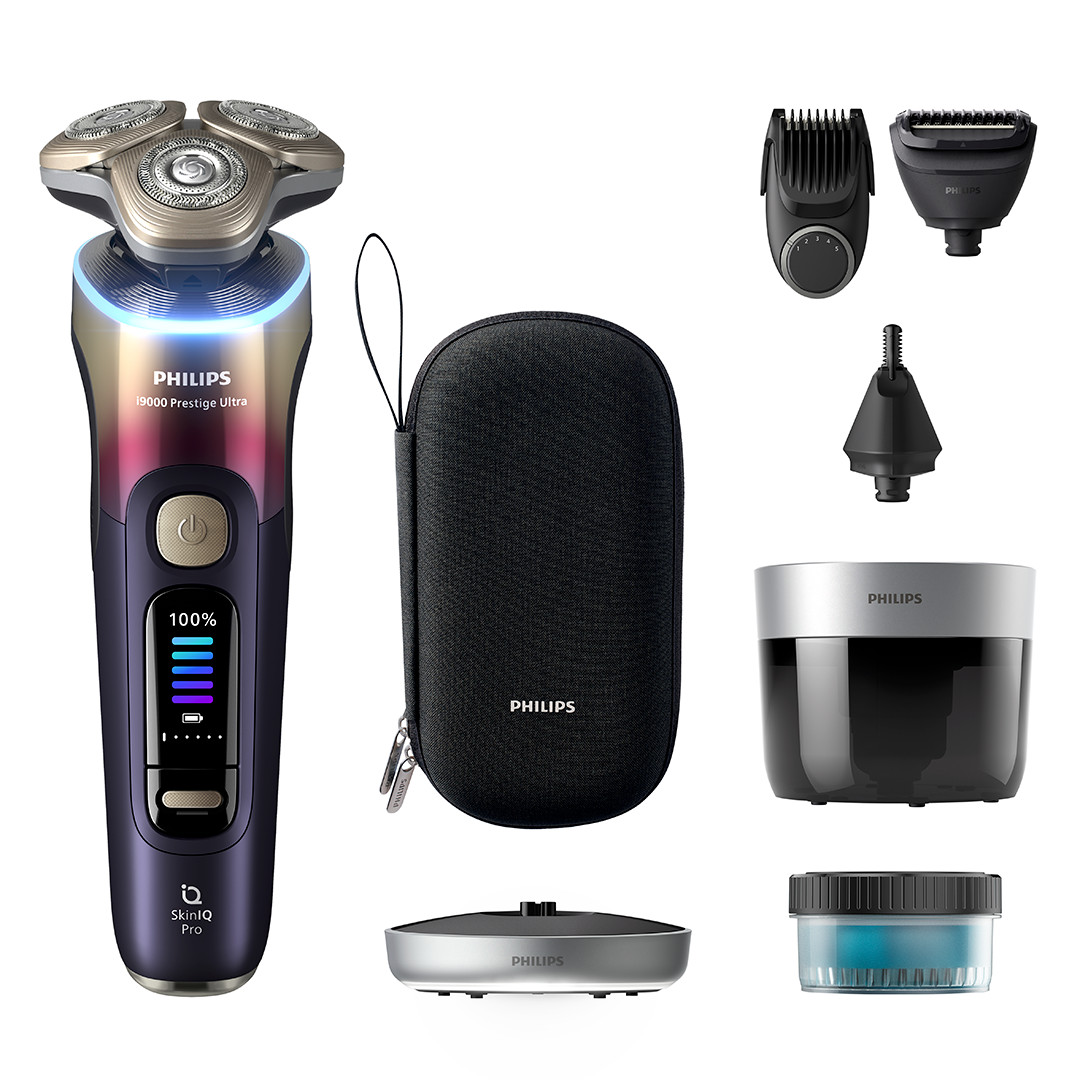 Philips i9000 Prestige Ultra, SkinIQ Pro, Wet & Dry, фиолетовый - Бритва
