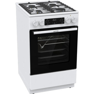 Gorenje, 70 л, ширина 50 см, белый - Газовая плита с электрической духовкой