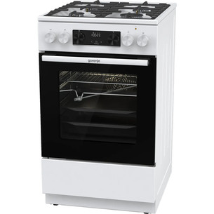 Gorenje, 70 л, ширина 50 см, белый - Газовая плита с электрической духовкой