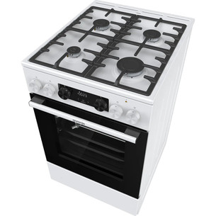 Gorenje, 70 л, ширина 50 см, белый - Газовая плита с электрической духовкой