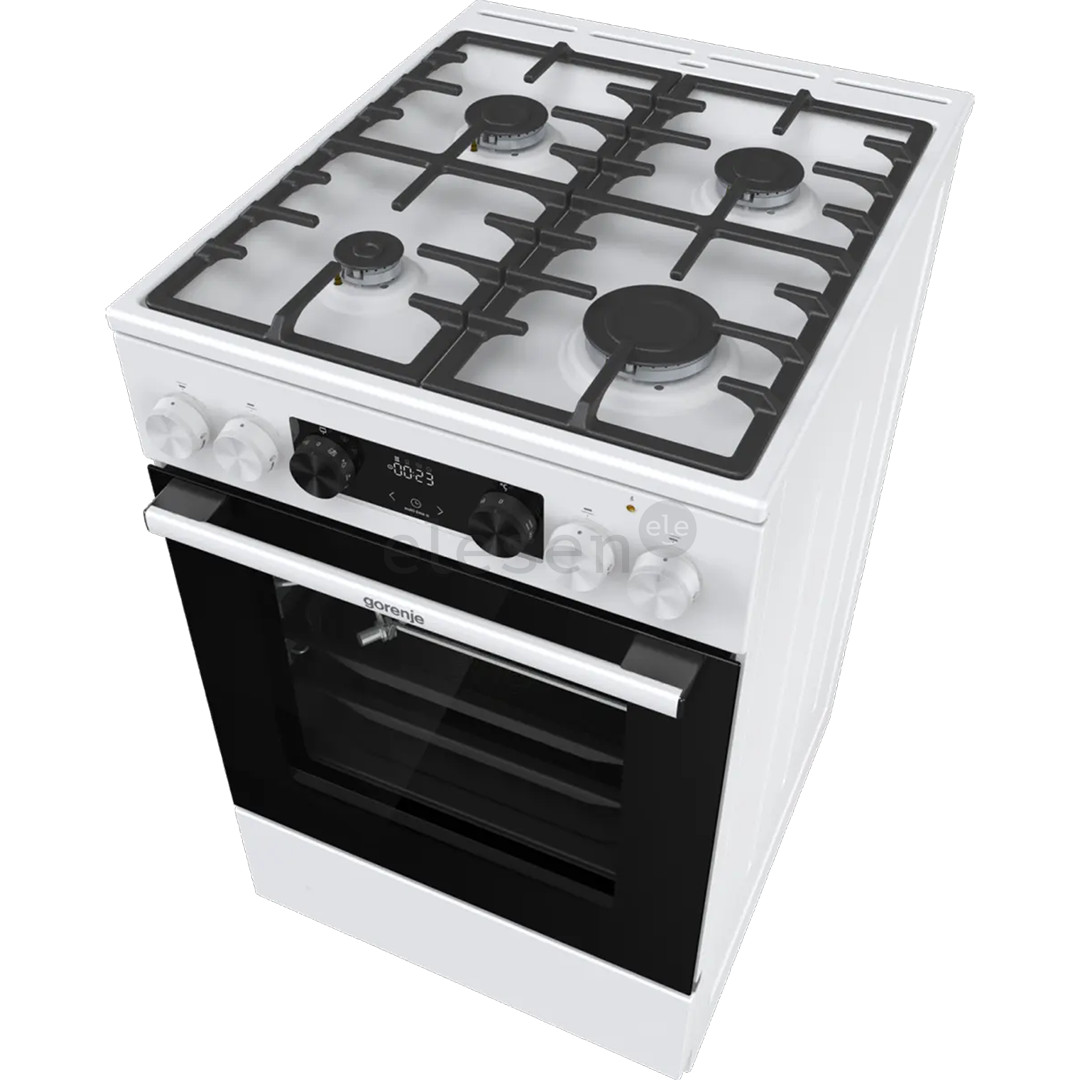 Gorenje, 70 л, ширина 50 см, белый - Газовая плита с электрической духовкой