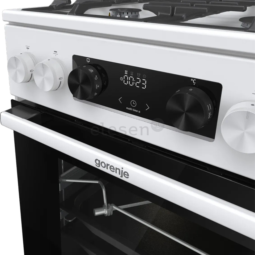 Gorenje, 70 л, ширина 50 см, белый - Газовая плита с электрической духовкой