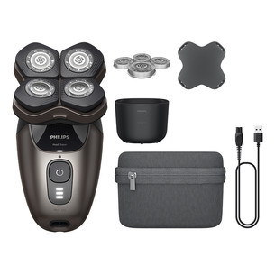 Philips Head Shaver Pro 9000, Wet & Dry, bronzos spalvos - Galvos skustuvas HS9980/16
