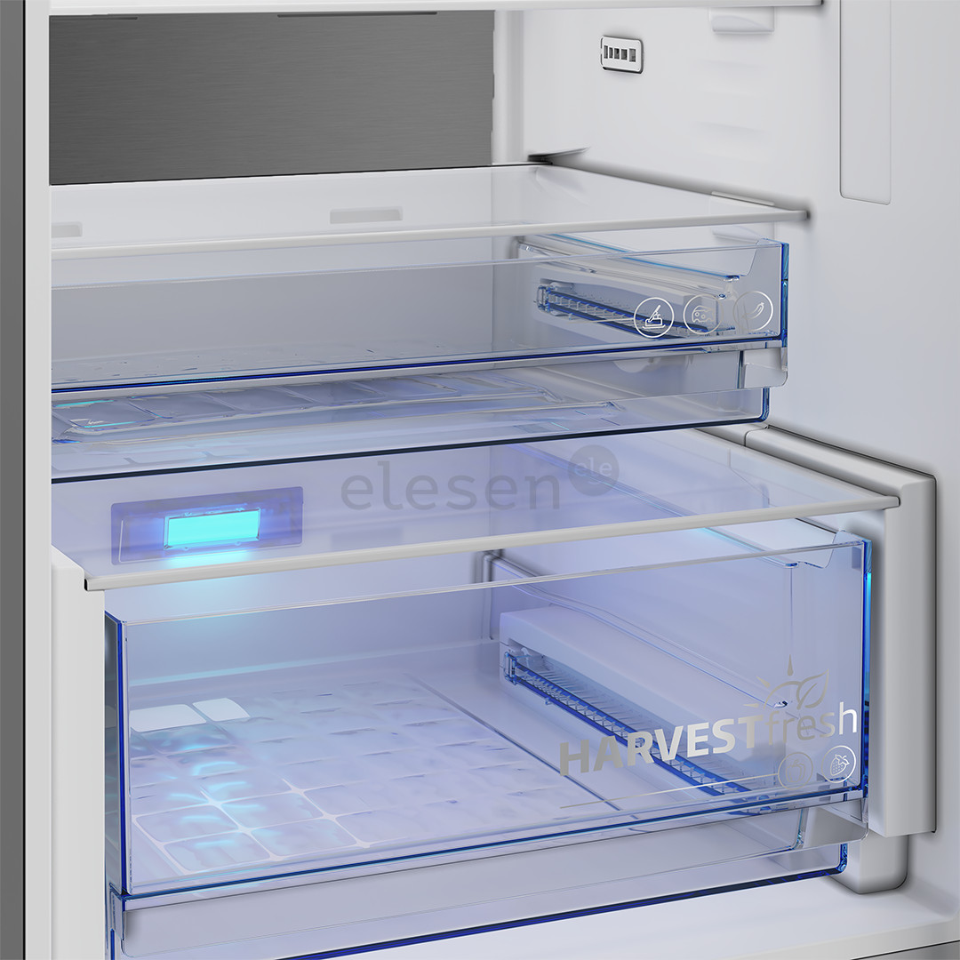 Beko, NoFrost, 415 L, aukštis 204 cm, pilkas - Šaldytuvas