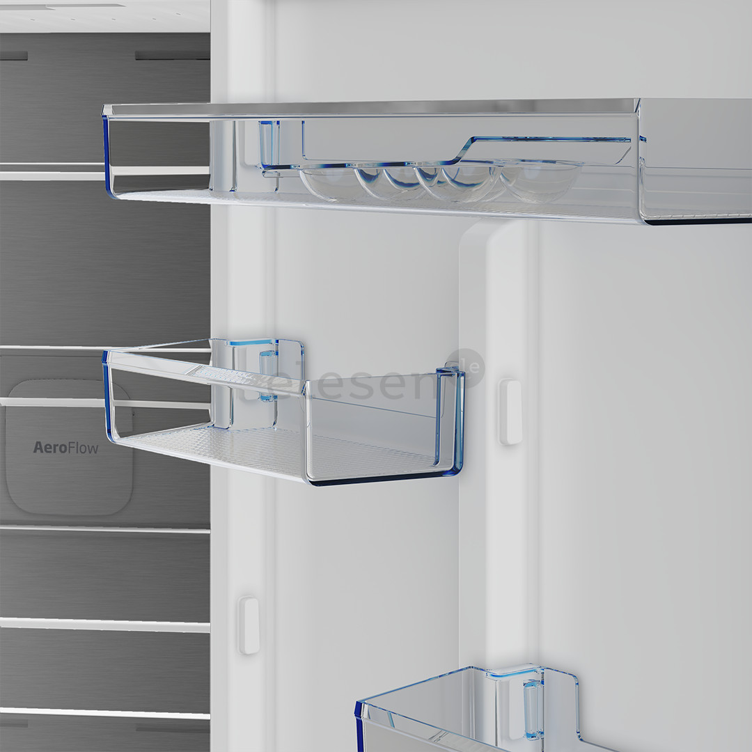 Beko, NoFrost, 415 L, aukštis 204 cm, pilkas - Šaldytuvas