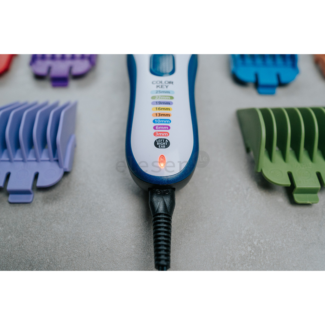 Plaukų kirpimo mašinėlė Wahl Color Pro Cordless Combo, mėlyna/balta