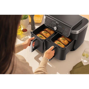 Ninja DualZone XL, 9.5 L, 2470 W, black - Air fryer with smart thermometer