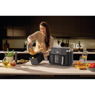Ninja DualZone XL, 9.5 L, 2470 W, black - Air fryer with smart thermometer