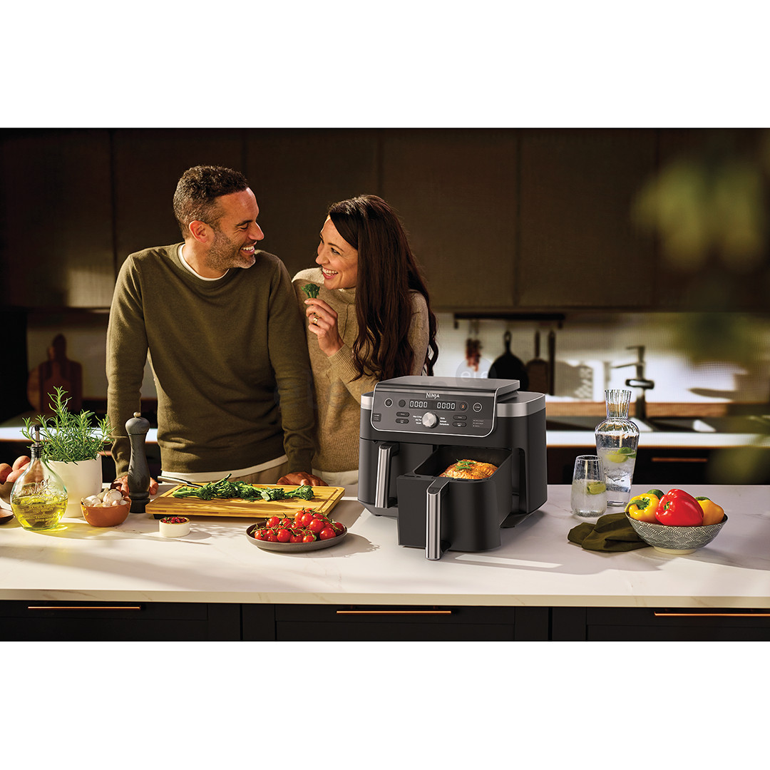 Ninja DualZone XL, 9.5 L, 2470 W, black - Air fryer with smart thermometer