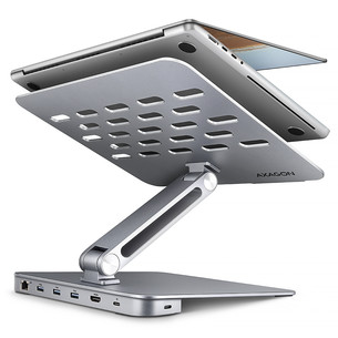 Axagon HMC-STND, 10''-16'', HUB 7in1, aluminum - Notebook stand