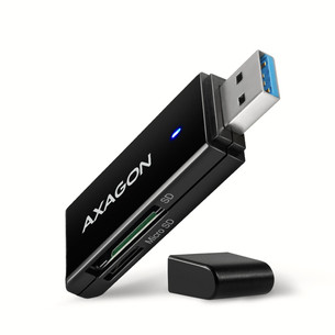 AXAGON CRE-S2N, USB-A, juodas - Kortelių skaitytuvas