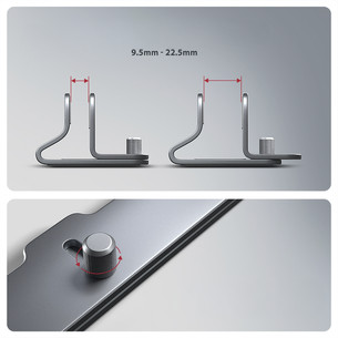 Axagon STND-VG, 10''- 17,3'', gray - Notebook stand