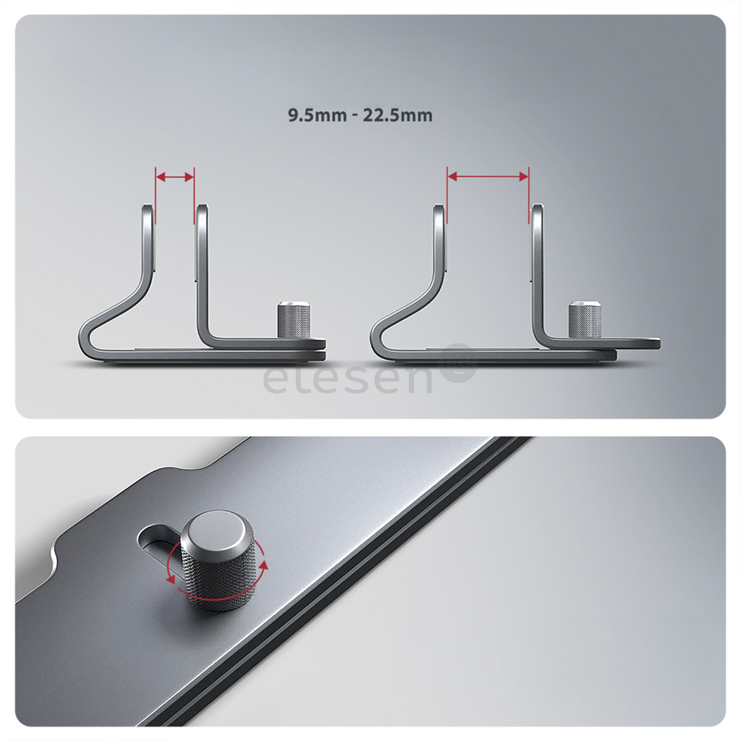 Axagon STND-VG, 10''- 17,3'', gray - Notebook stand