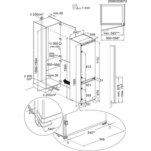 Electrolux 700 No Frost AI CoolAssist, 269 l, aukštis 189 cm - Įmontuojamas šaldytuvas
