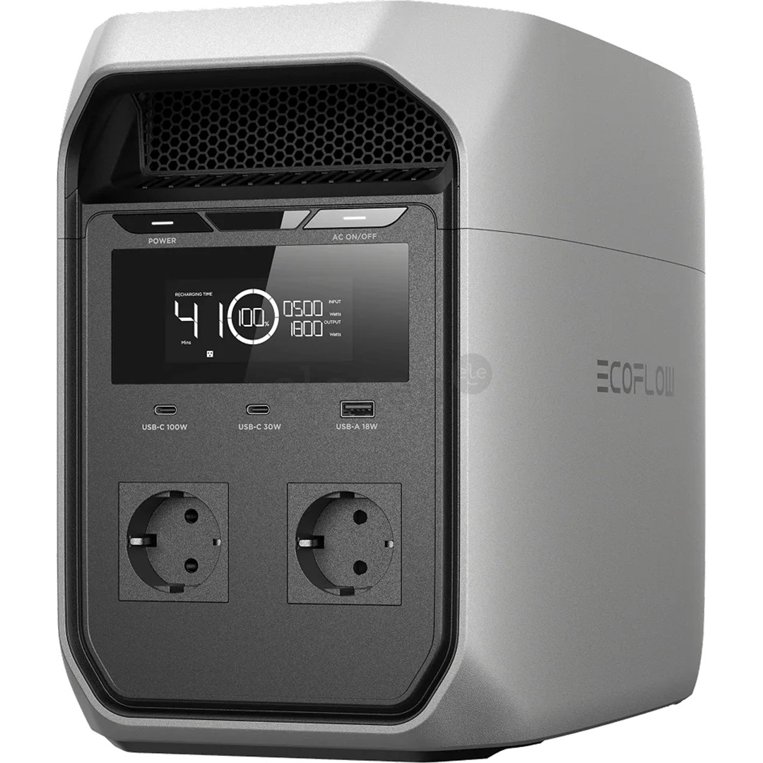 EcoFlow Delta 3 Classic, 1024 Wh, 1800 W, pilkas - Maitinimo šaltinis 5025901007