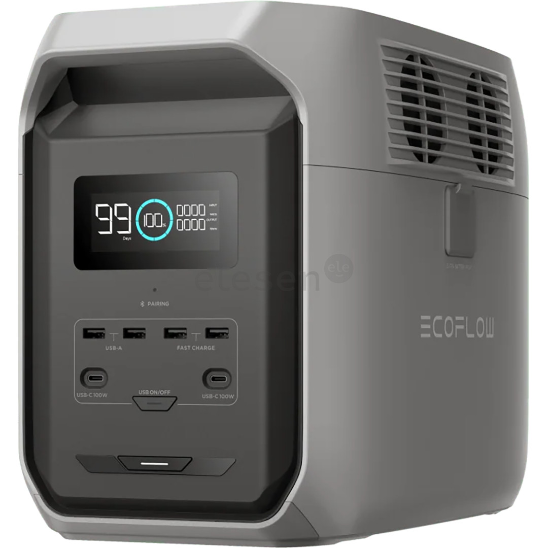 EcoFlow Delta 3 1500, 1536 Wh, 1800 W, sidabro spalvos - Maitinimo šaltinis 5017901001