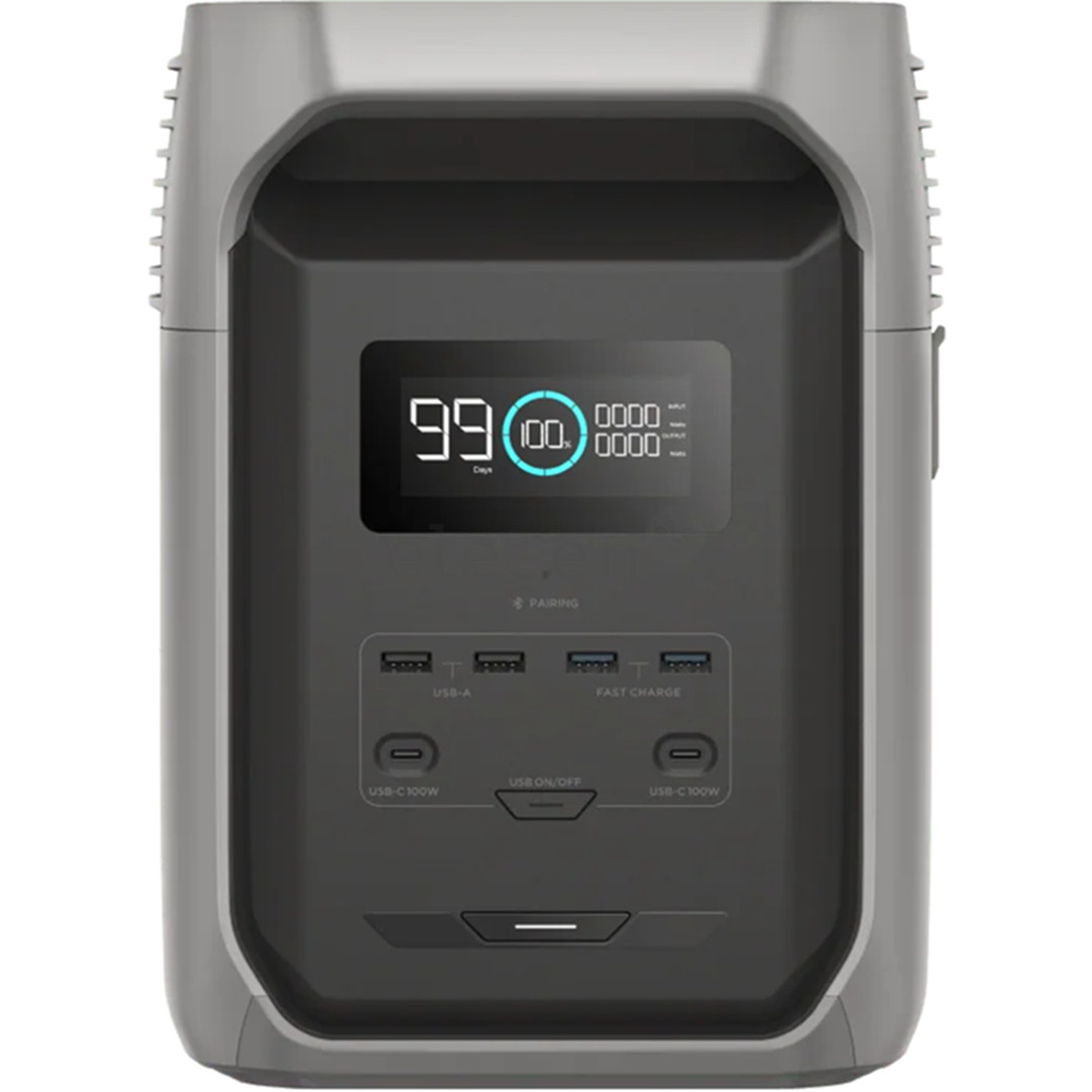 EcoFlow Delta 3 1500, 1536 Wh, 1800 W, sidabro spalvos - Maitinimo šaltinis