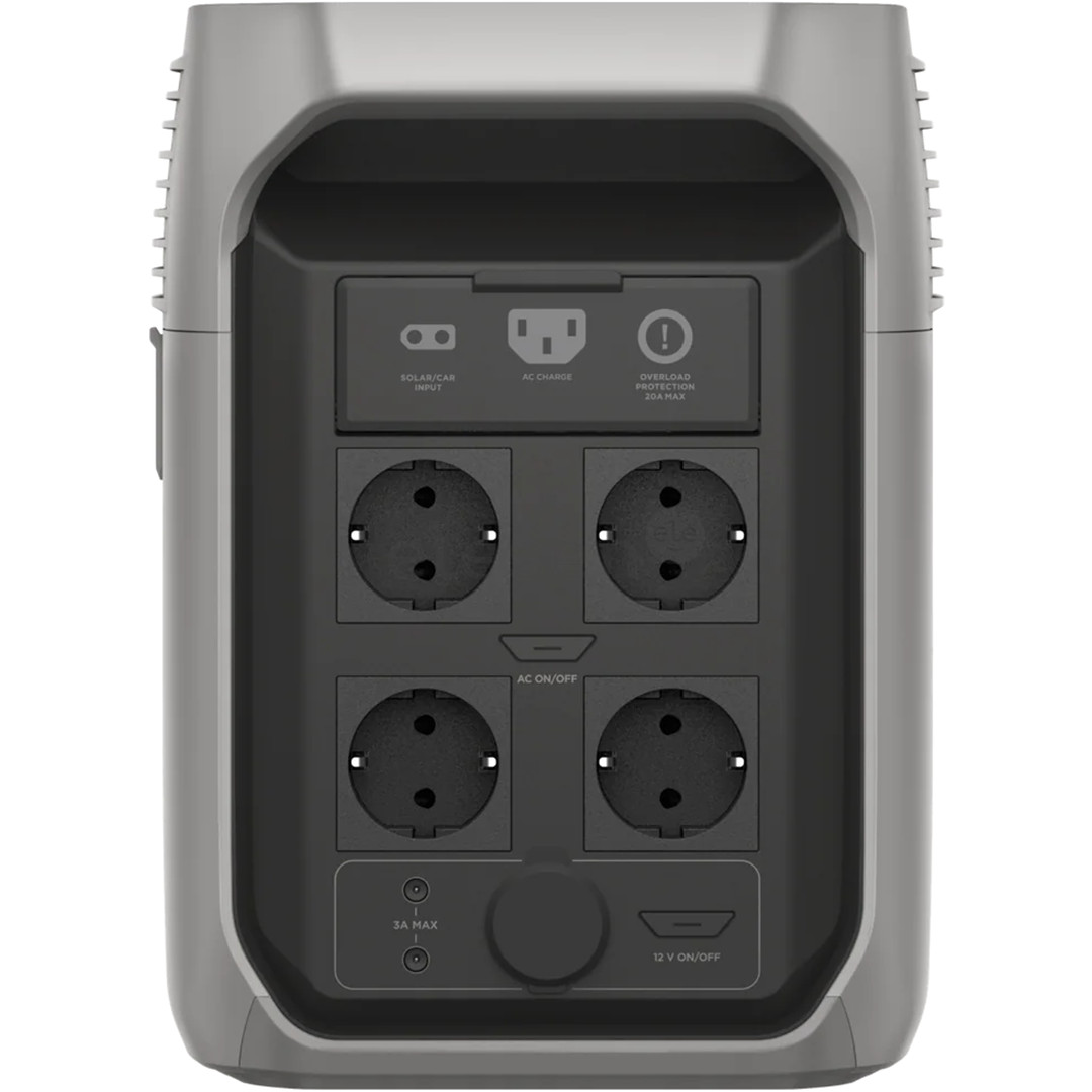 EcoFlow Delta 3 1500, 1536 Wh, 1800 W, sidabro spalvos - Maitinimo šaltinis