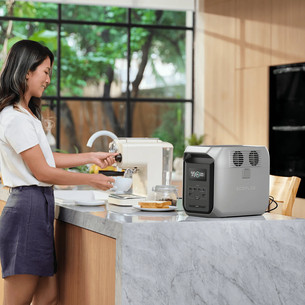 EcoFlow Delta 3 1500, 1536 Wh, 1800 W, sidabro spalvos - Maitinimo šaltinis