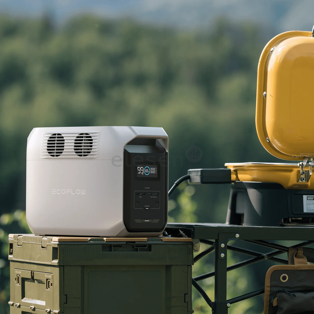 EcoFlow Delta 3 1500, 1536 Wh, 1800 W, sidabro spalvos - Maitinimo šaltinis