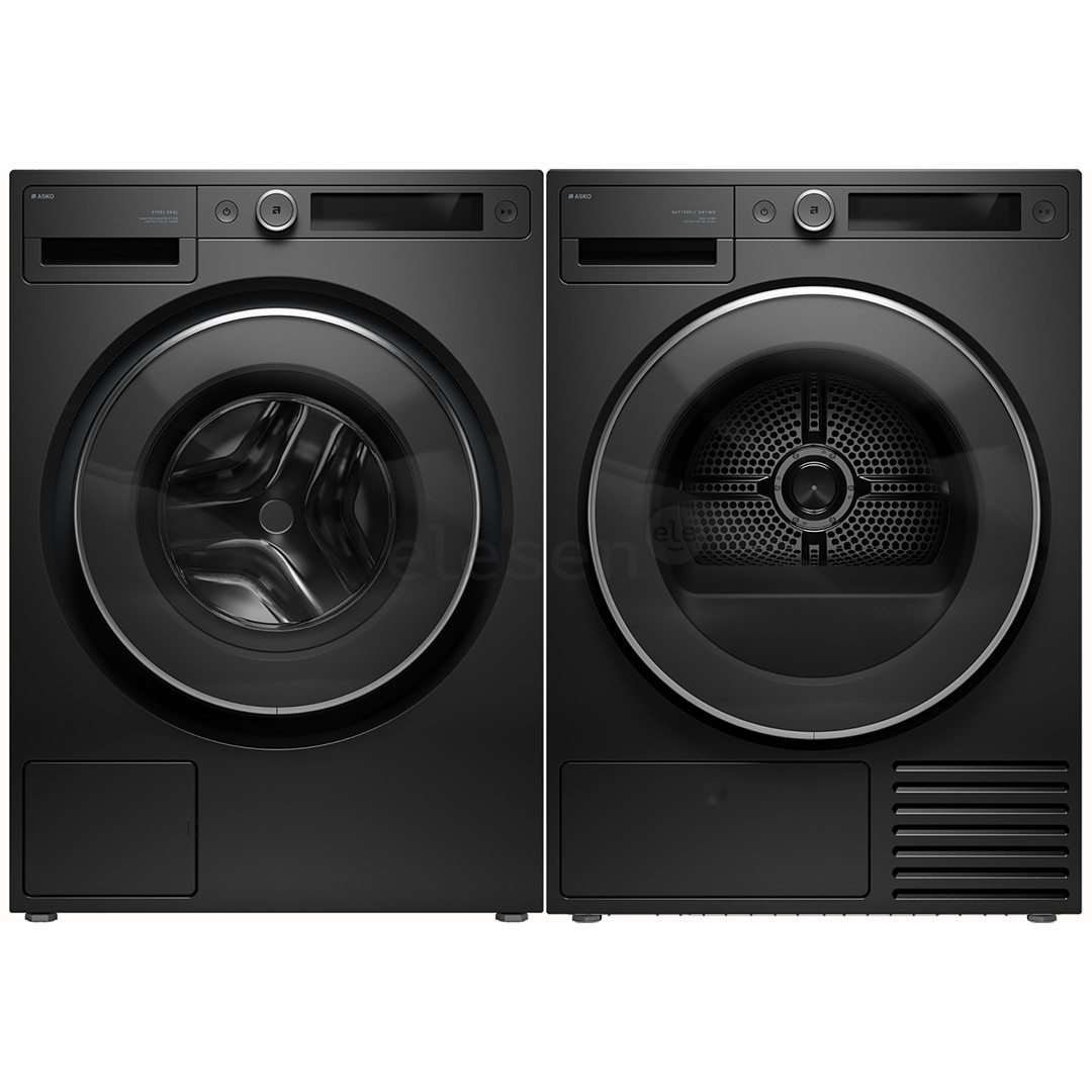 Asko, 9 kg + 9 kg - Skalbimo mašina + džiovyklė W5096RG+T509HRG