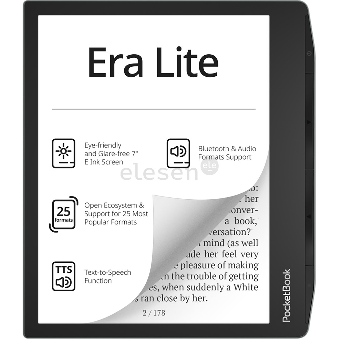 PocketBook Era Lite, 7'', 16 ГБ, черный/зеленый - Электронная книга