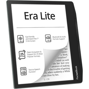 PocketBook Era Lite, 7'', 16 ГБ, черный/зеленый - Электронная книга