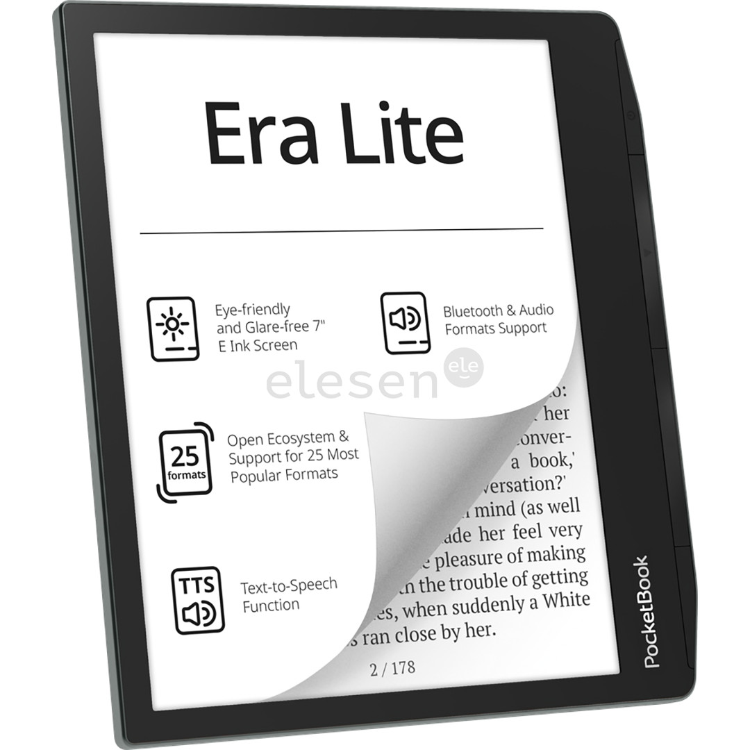 PocketBook Era Lite, 7'', 16 ГБ, черный/зеленый - Электронная книга