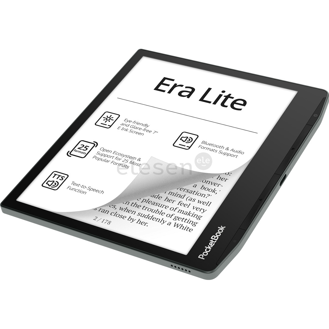 PocketBook Era Lite, 7'', 16 ГБ, черный/зеленый - Электронная книга