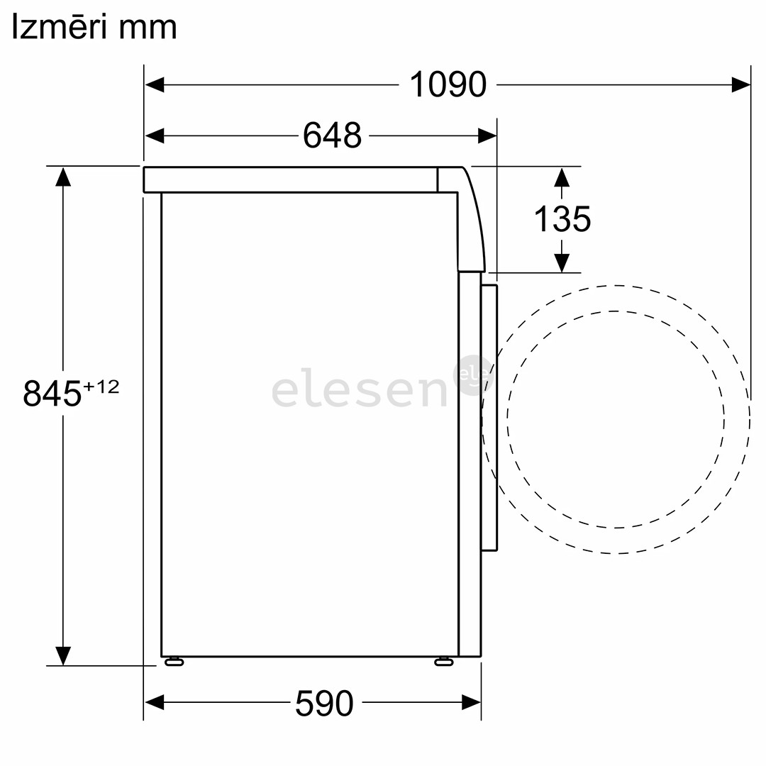 Bosch, 8 Series, i-Dos, 11 kg, gylis 59 cm, 1600 aps./min. - Skalbimo mašina