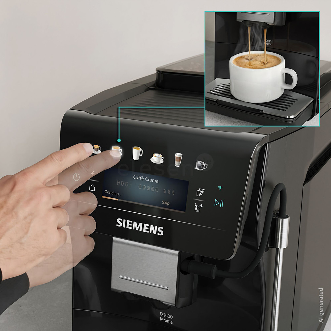 Siemens EQ600 iAroma, juodas - Kavos aparatas