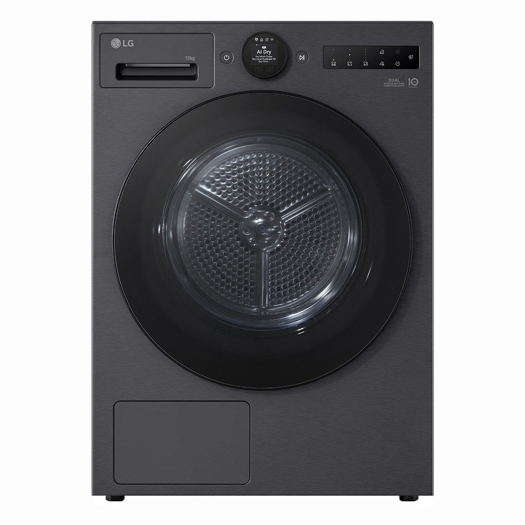 LG, šilumos siurblys, 10 kg, gylis 66 cm, matinė juoda - Džiovyklė