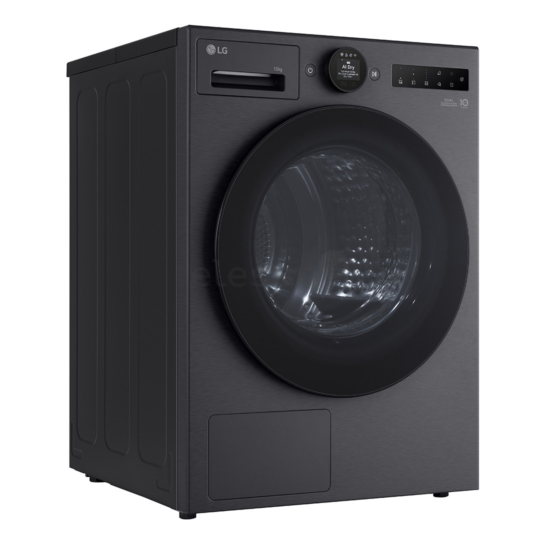 LG, šilumos siurblys, 10 kg, gylis 66 cm, matinė juoda - Džiovyklė
