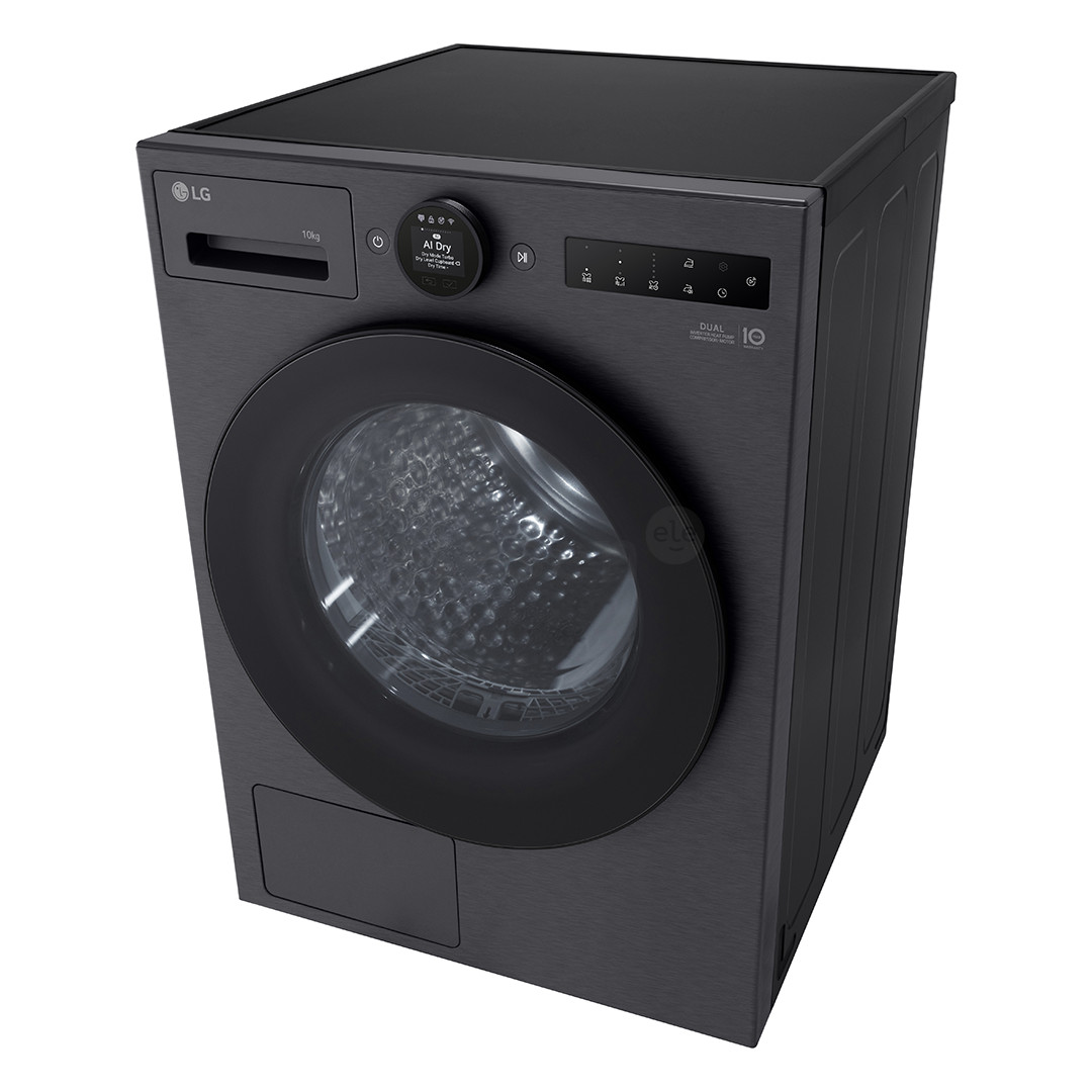 LG, šilumos siurblys, 10 kg, gylis 66 cm, matinė juoda - Džiovyklė