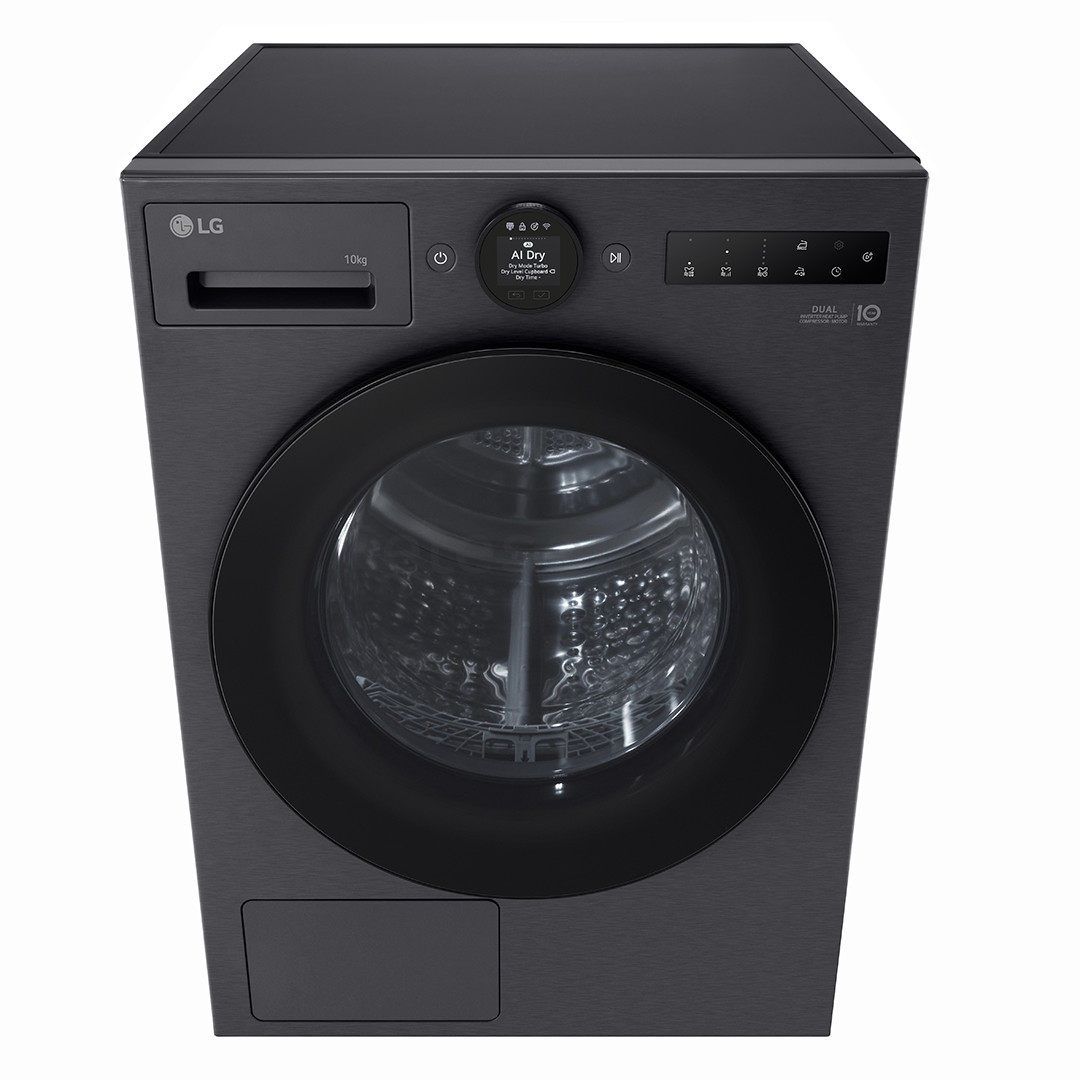 LG, šilumos siurblys, 10 kg, gylis 66 cm, matinė juoda - Džiovyklė