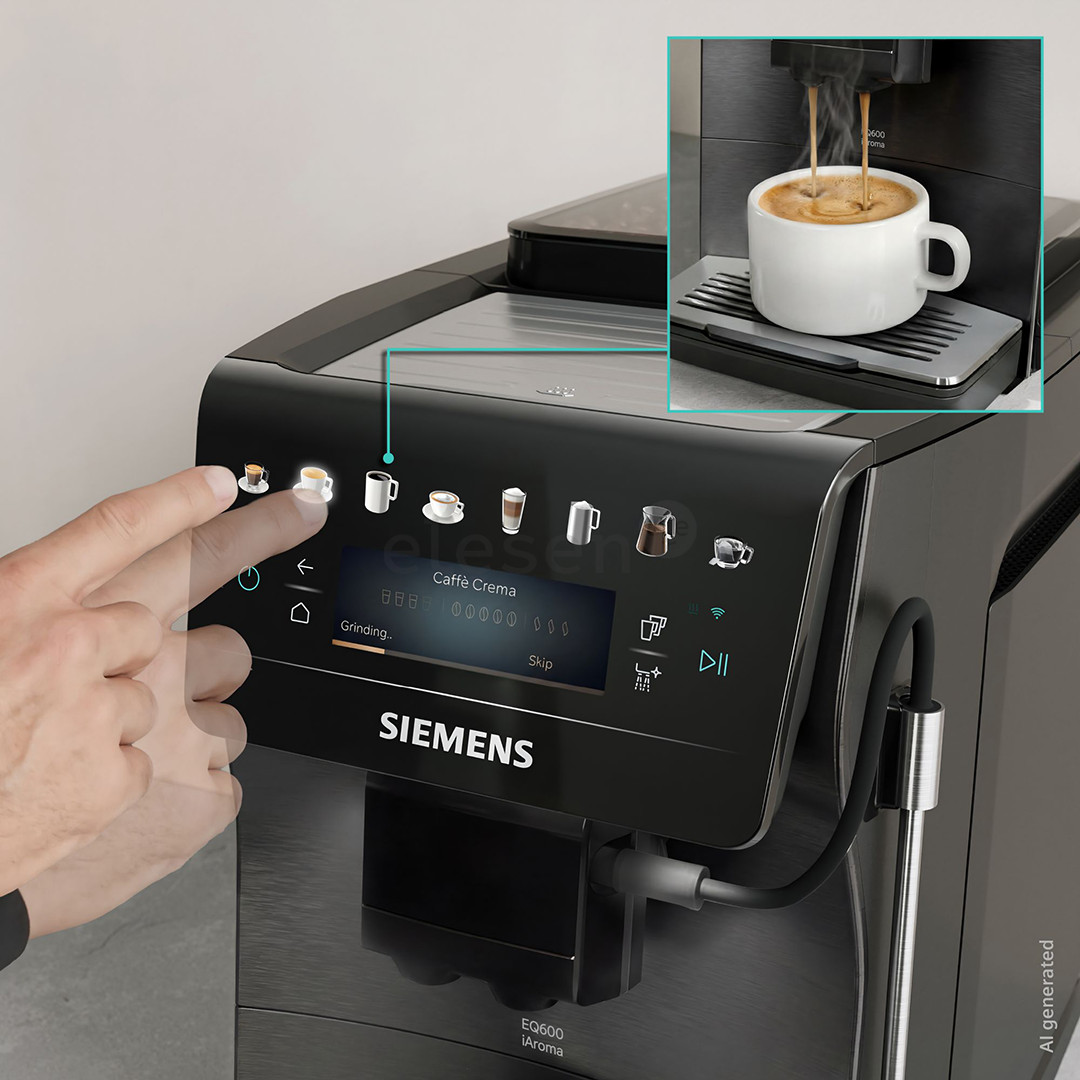 Siemens EQ600 iAroma, tamsaus nerūdijančio plieno - Kavos aparatas