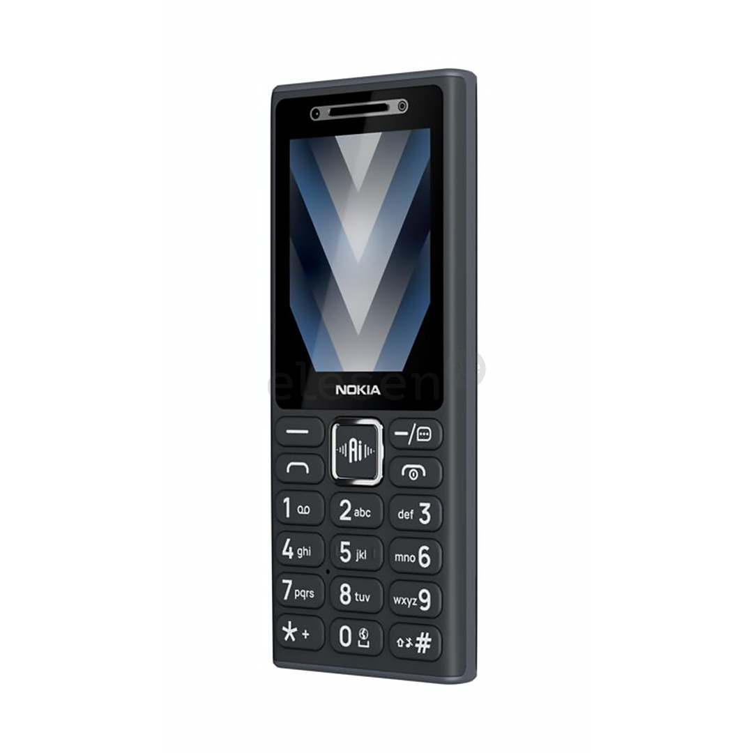 Nokia 200 4G, Dual SIM, juodas - Mobilusis telefonas