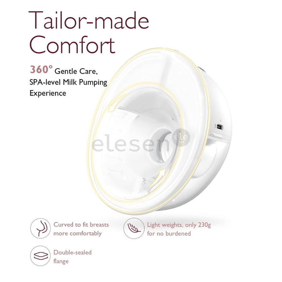 Momcozy M5 Wearable, dvigubas, baltas - Pientraukis