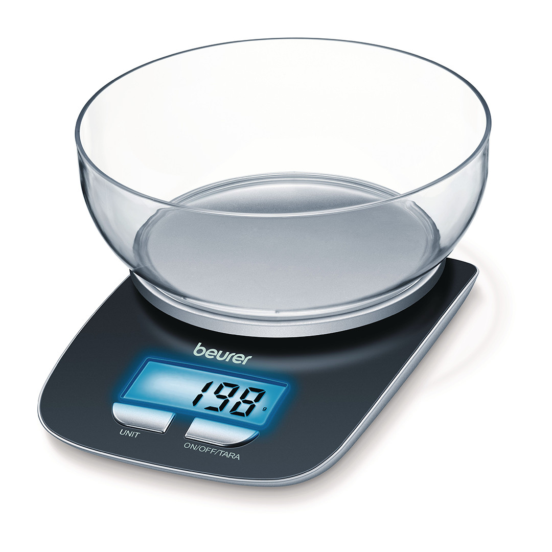 Beurer Limited Edition 2026, iki 3 kg, pilkos - Skaitmeninės virtuvės svarstyklės su dubeniu