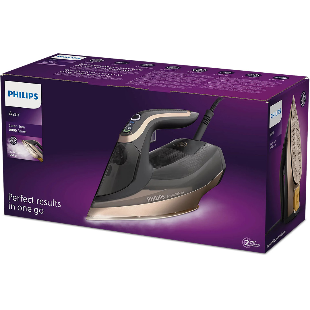 Philips Azur 8000, 3000 W, juodas - Garinis lygintuvas