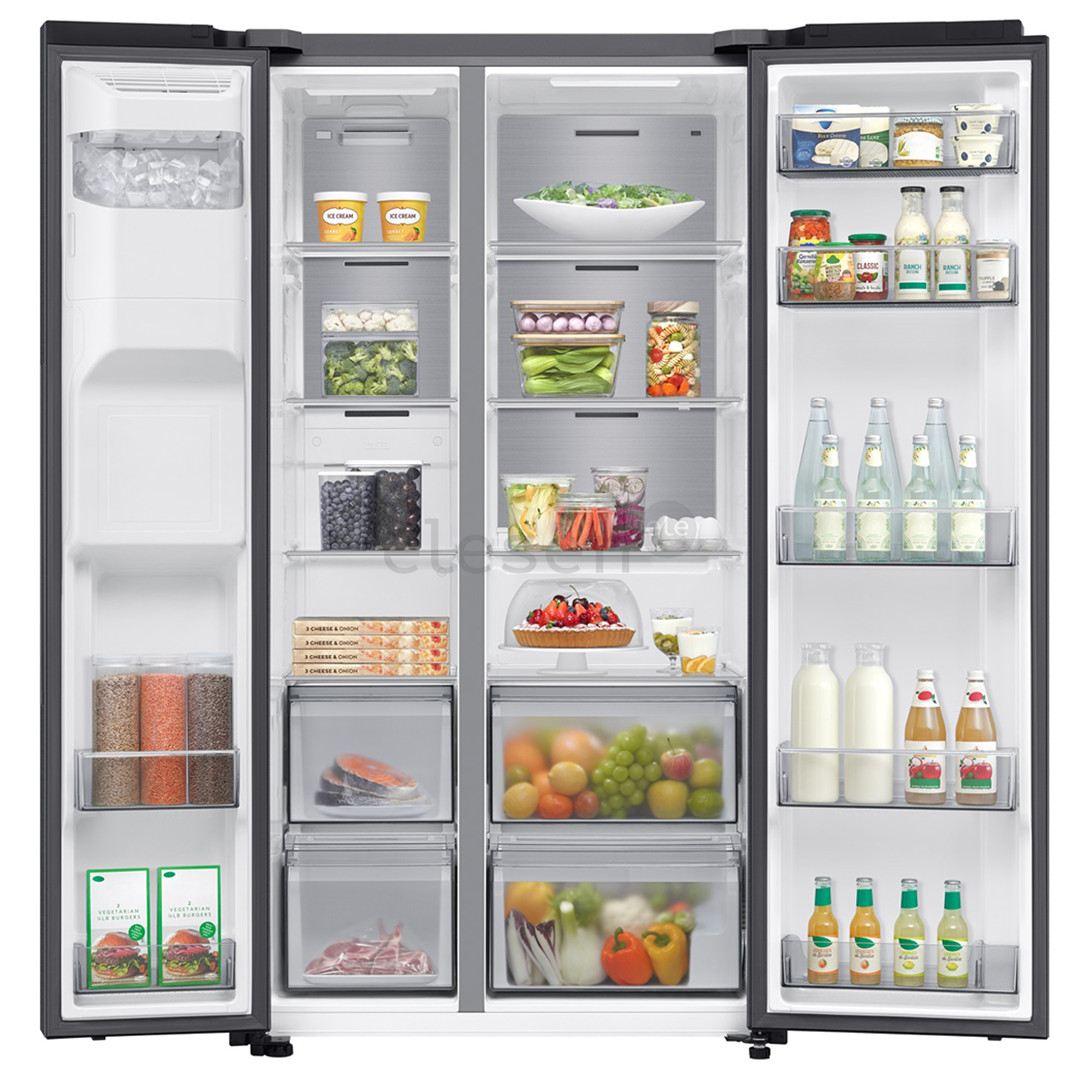 Samsung Bespoke AI, NoFrost, 640 L, aukštis 179 cm, juodas - SBS Šaldytuvas