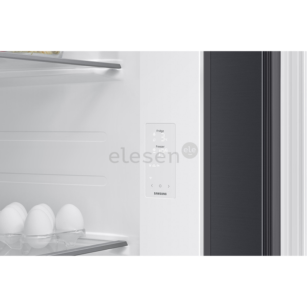 Samsung Bespoke AI, NoFrost, 640 L, aukštis 179 cm, juodas - SBS Šaldytuvas