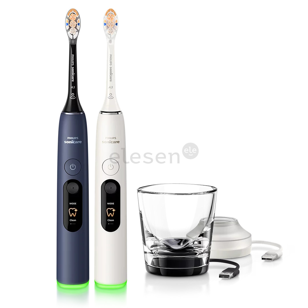 Philips Sonicare DiamondClean 8500, white/dark blue - Electric toothbrush set