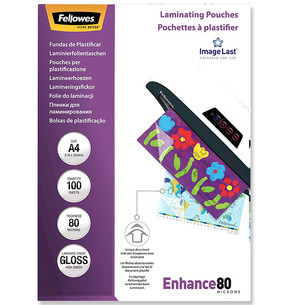 Fellowes ImageLast A4 80 Micron Laminating Pouch, 100 pc - Laminating pouches