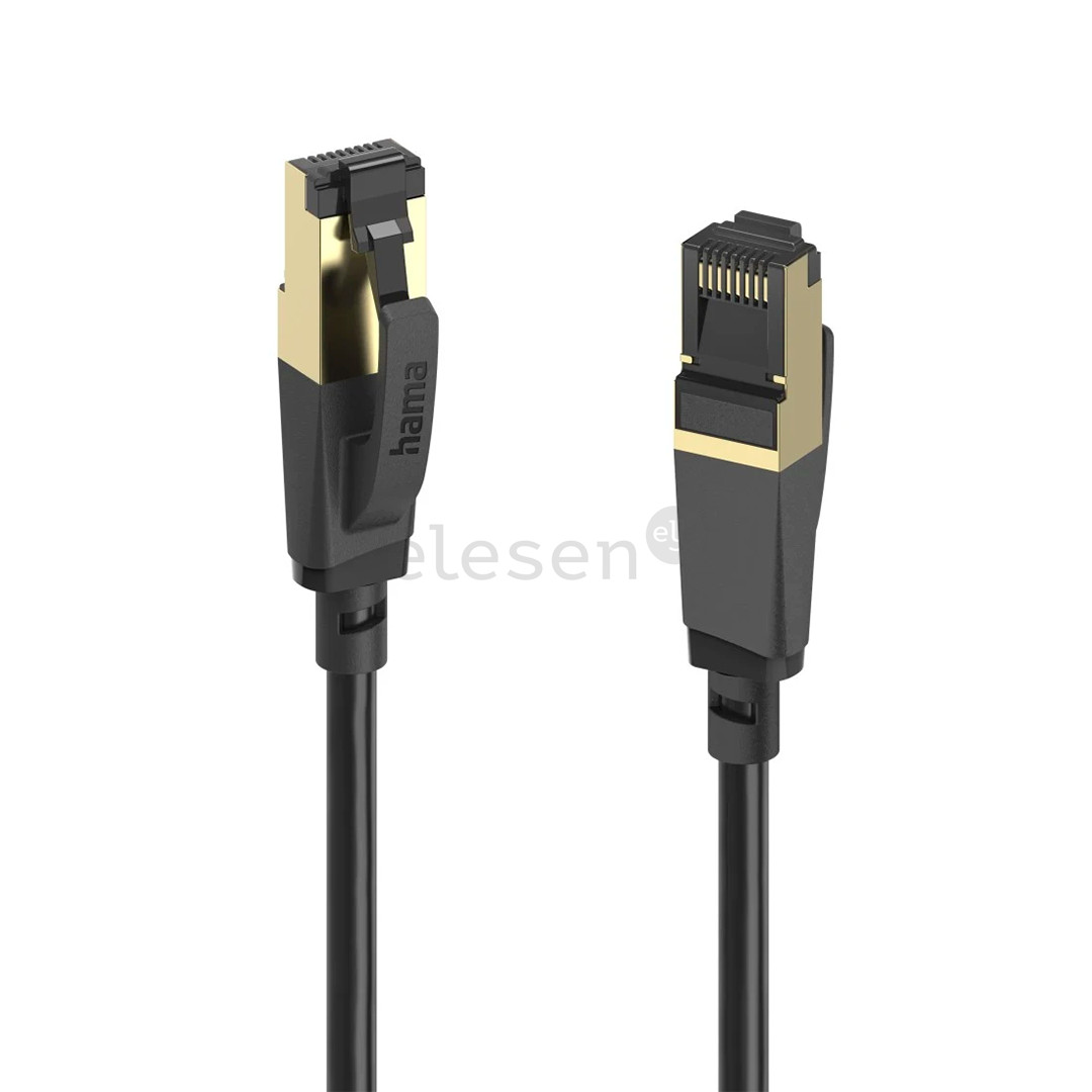 Hama Ethernet Kaabel, Cat 8, 5 м, черный - Сетевой кабель