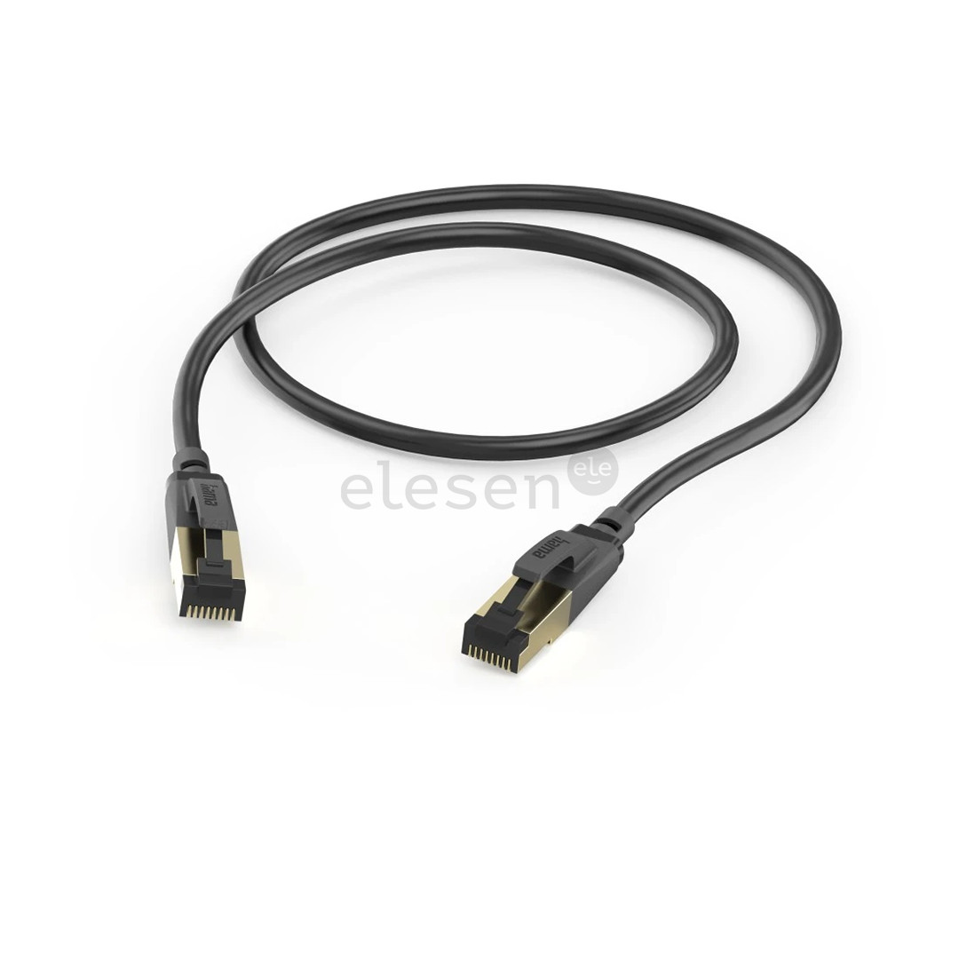 Hama Ethernet Kaabel, Cat 8, 0,5 м, черный - Сетевой кабель